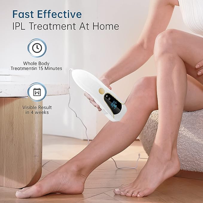 IPL Laser Hair Removal with Cooling System,Upgraded 3 Function,999,000 Flashes,9 Energy Levels,Painless Hair Remover Device for Face Armpits Legs Arms Bikini Line,Women and Men