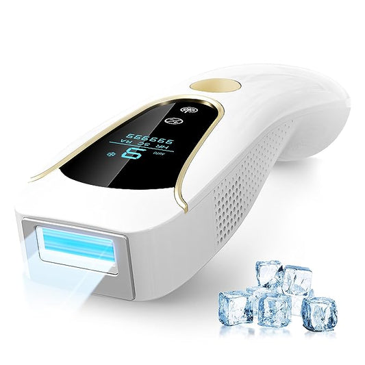 IPL Laser Hair Removal with Cooling System,Upgraded 3 Function,999,000 Flashes,9 Energy Levels,Painless Hair Remover Device for Face Armpits Legs Arms Bikini Line,Women and Men